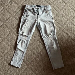 Hollister Light Blue Ripped Slim Taper Jeans Size 30/30
